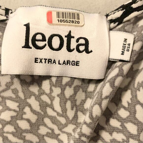 Leota Island Jumpsuit XL Black White Wide Leg Ruffle Wrap Stretch BalletCore USA - Picture 10 of 13